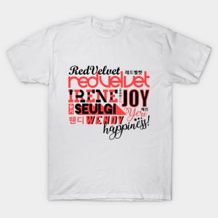 RED VELVET FONT COLLAGE T-Shirt